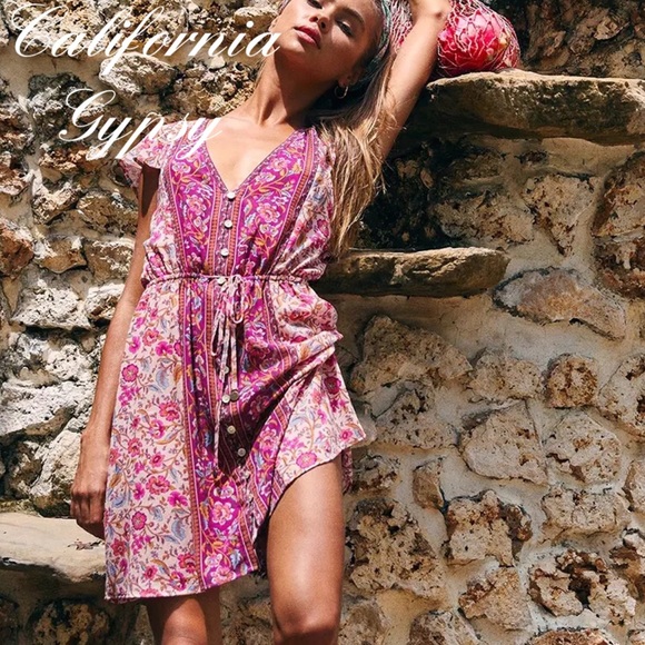 Boho Chic Floral Mini Dress - Picture 7 of 15